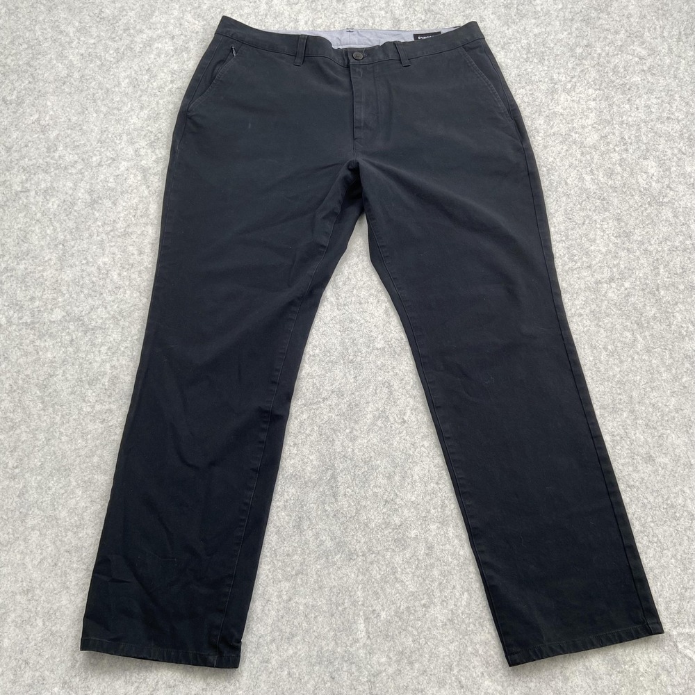 Bonobos Pants Mens 36x30 (35x28) Black Slim Fit Stretch Chino Straight Leg